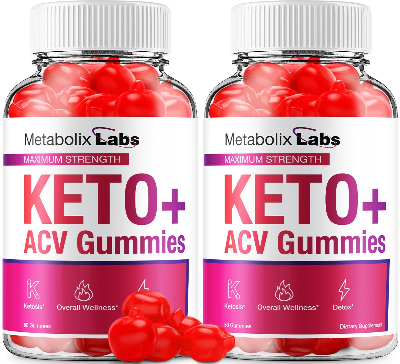 Indelo Metabolix Labs Keto ACV Gummies - Advanced Formula Keto Plus Weight Management Apple Cider Vinegar, 120 Gummies