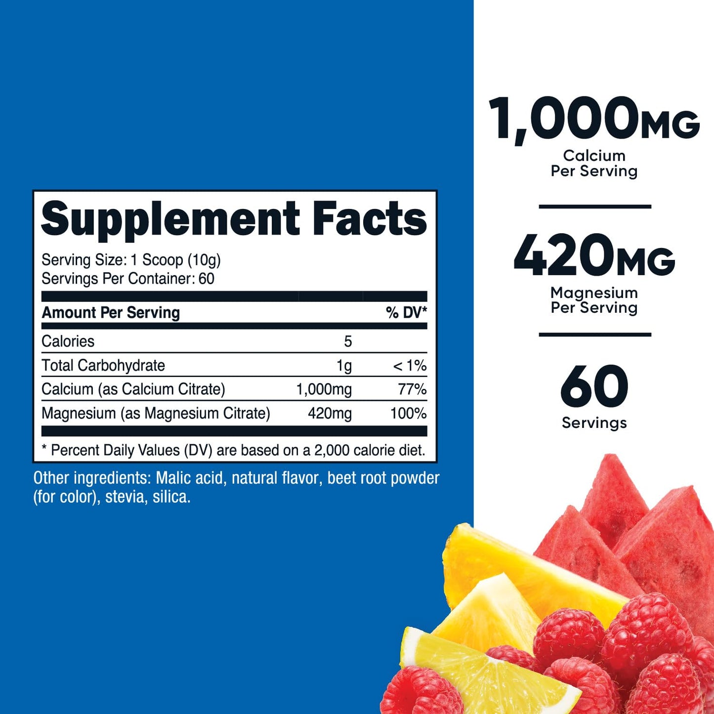 Nutricost Calcium Magnesium Powder 21.6 Ounce
