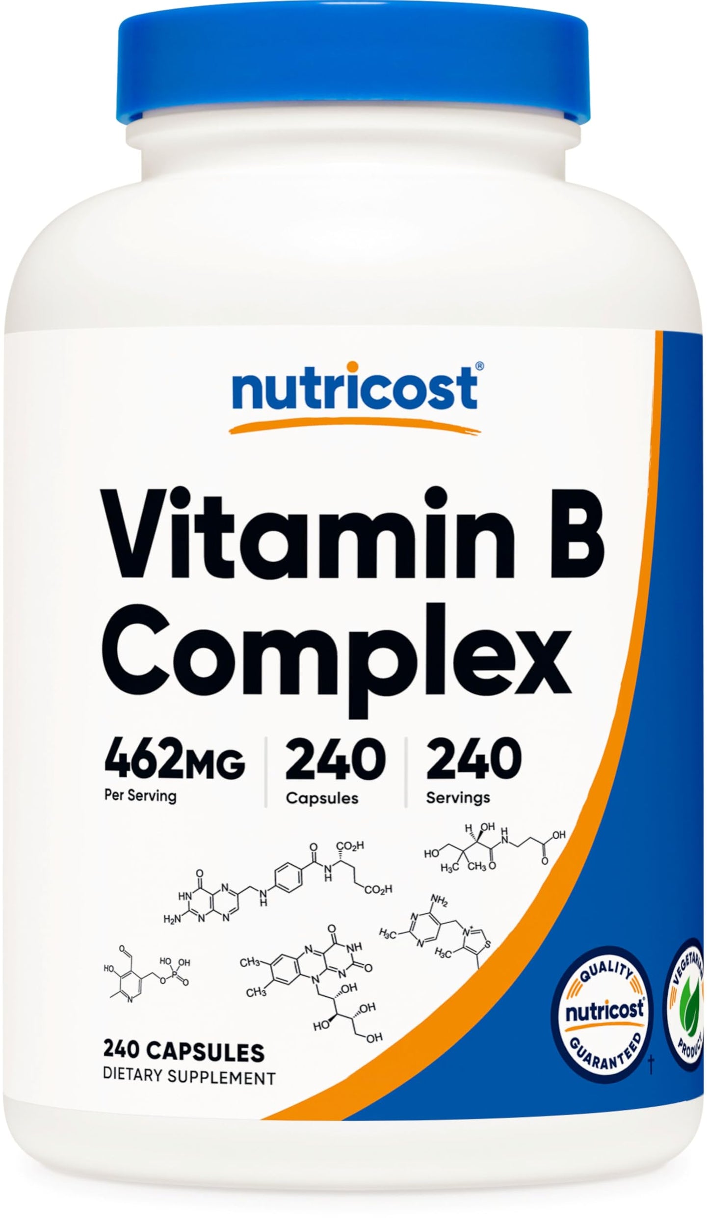 Nutricost Vitamin B Complex 462mg Capsules, 240 Capsules