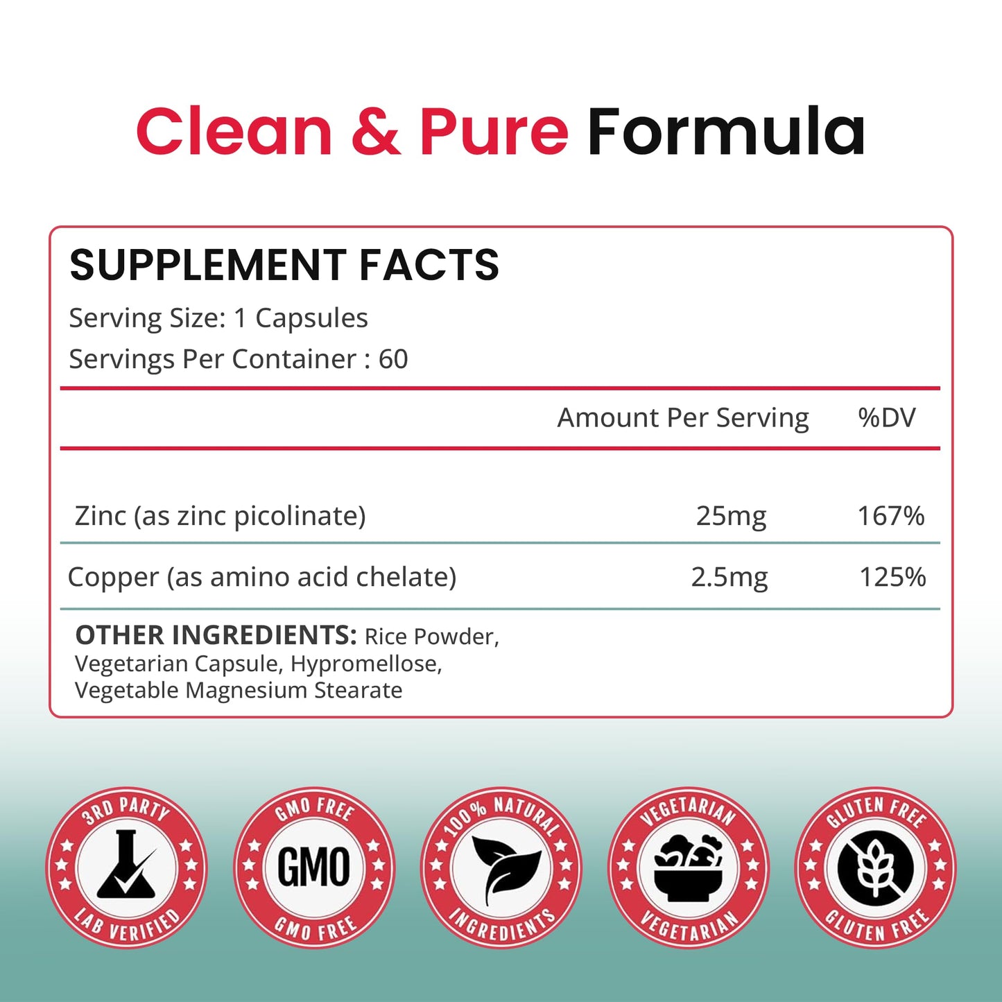 Karuna Zinc Picolinate Plus Capsules, 60 Count