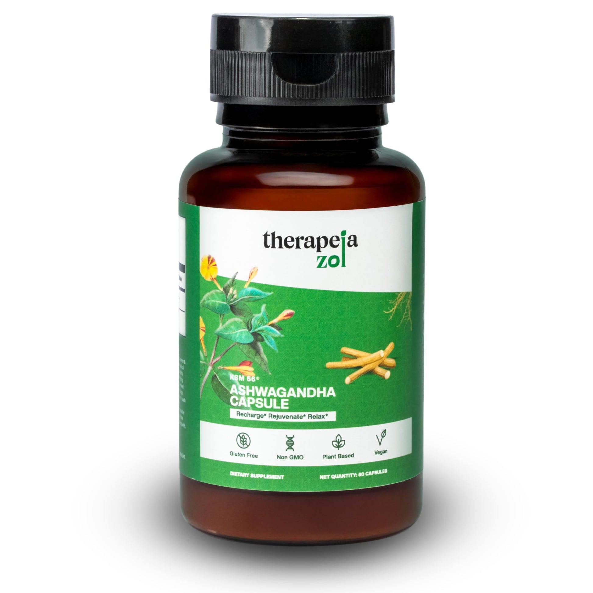 Therapeia Zoi Ashwagandha KSM-66 Capsules 60 Count