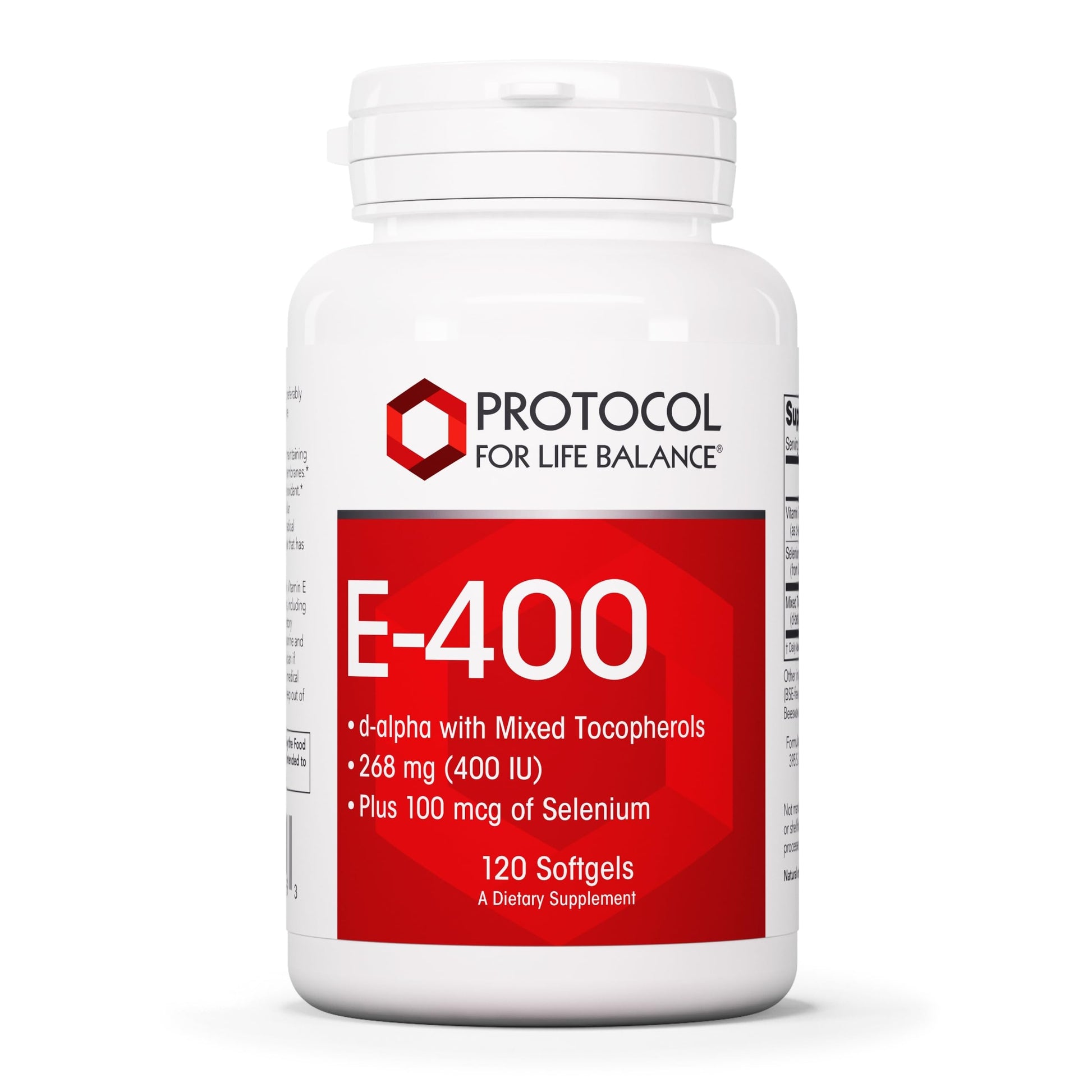 PROTOCOL FOR LIFE BALANCE Vitamin E Softgel, 120 Softgels