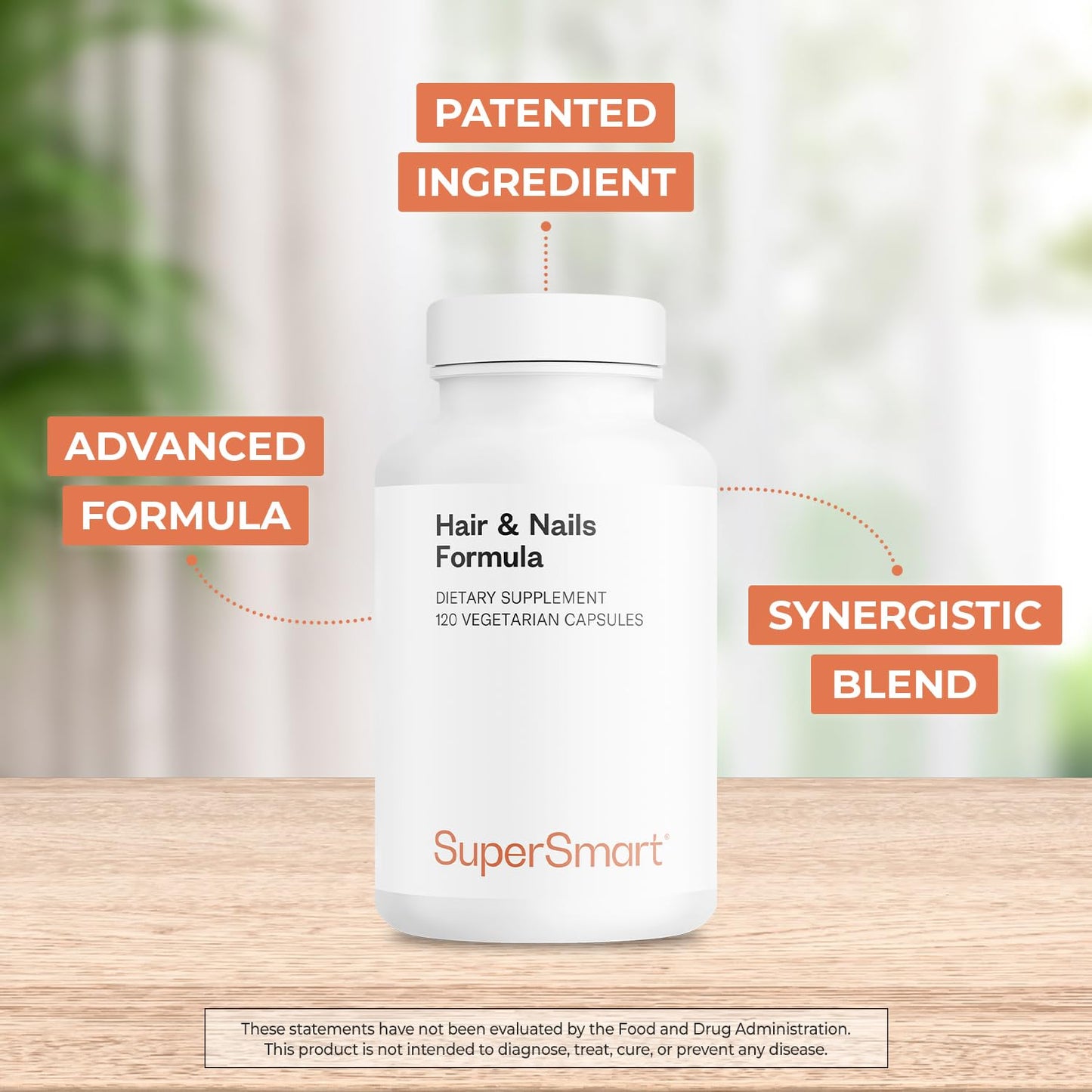 Supersmart Hair & Nails Formula 120 Vegetarian Capsules