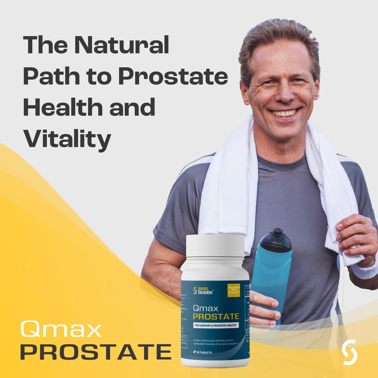 SUNN BIOLABS Qmax Prostate with Premium Saw Palmetto, 60 Tablets