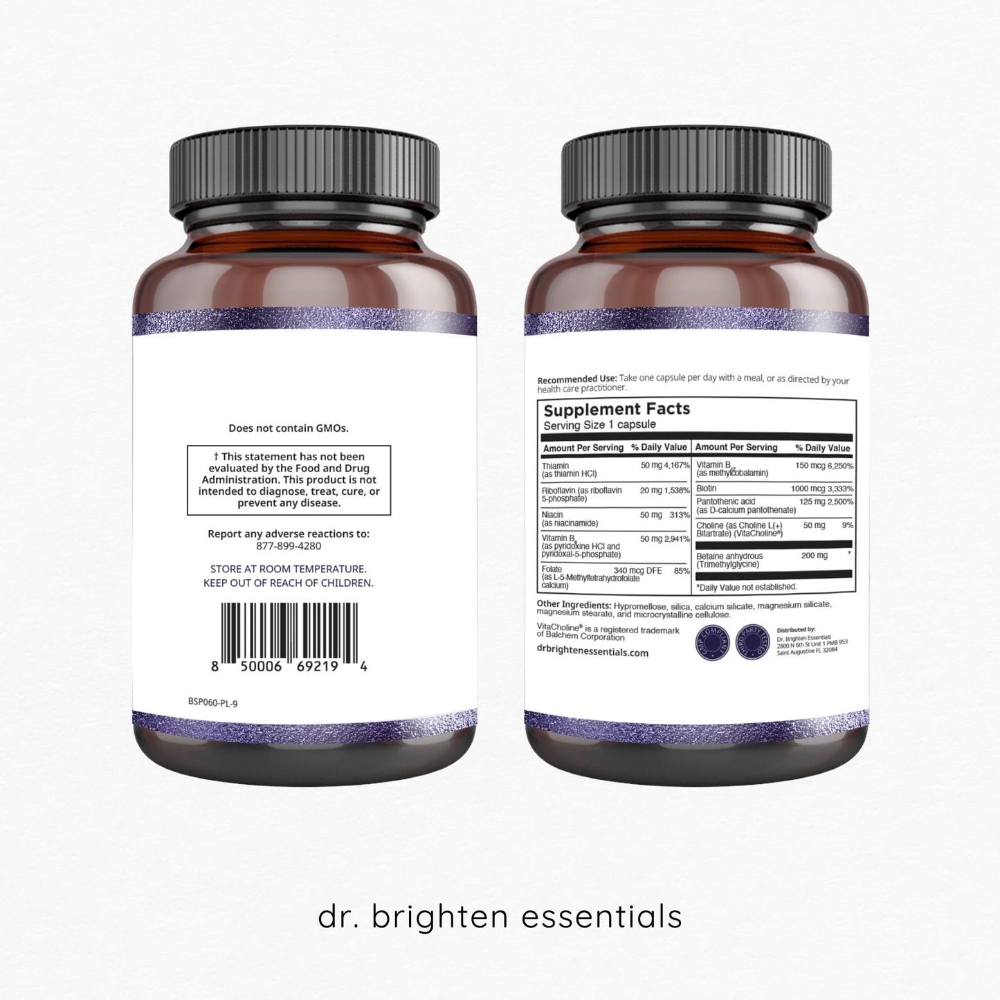 Dr. Brighten B-Active Plus Capsules, 60 Count