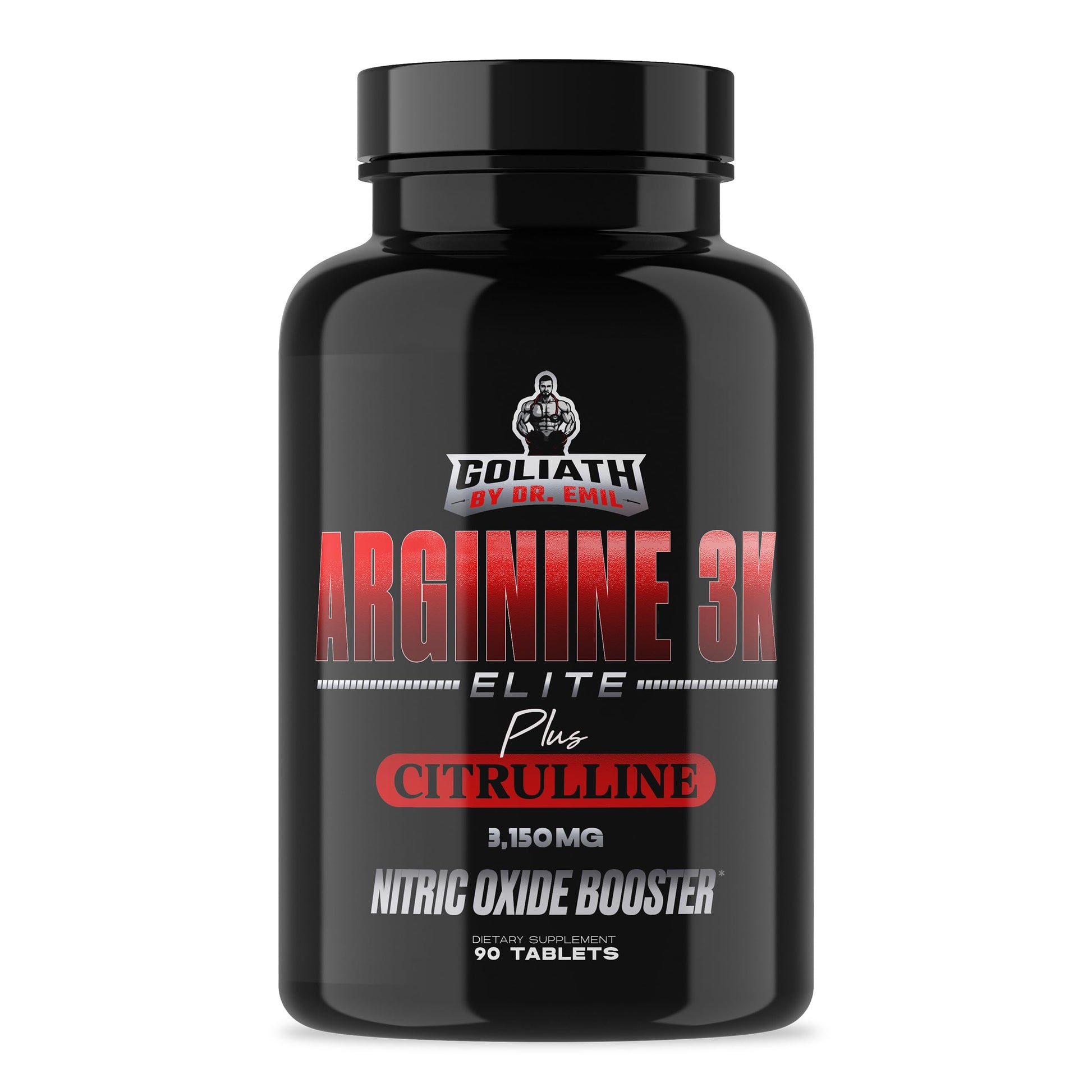 DR. EMIL NUTRITION Arginine 3K Elite High-Dose Nitric Oxide Booster, Tablets, 90 Count