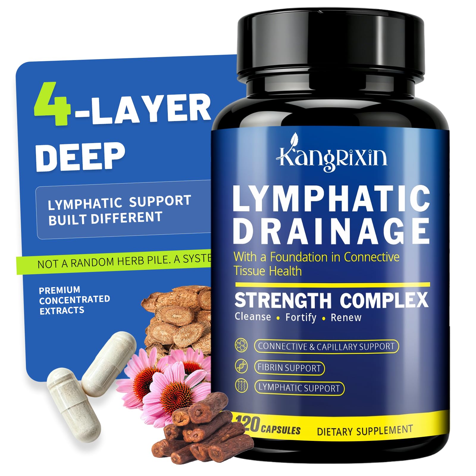 KangRiXin Lymphatic Drainage Supplements Capsule 120 Capsules