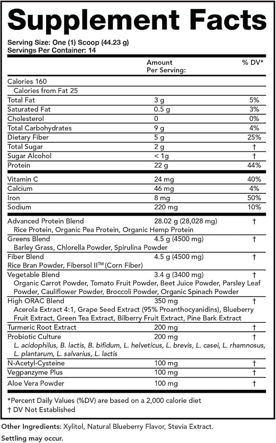 Olympian Labs Ultimate Greens Protein 8 in 1 Plant Protein Powder, 1.37 Pound