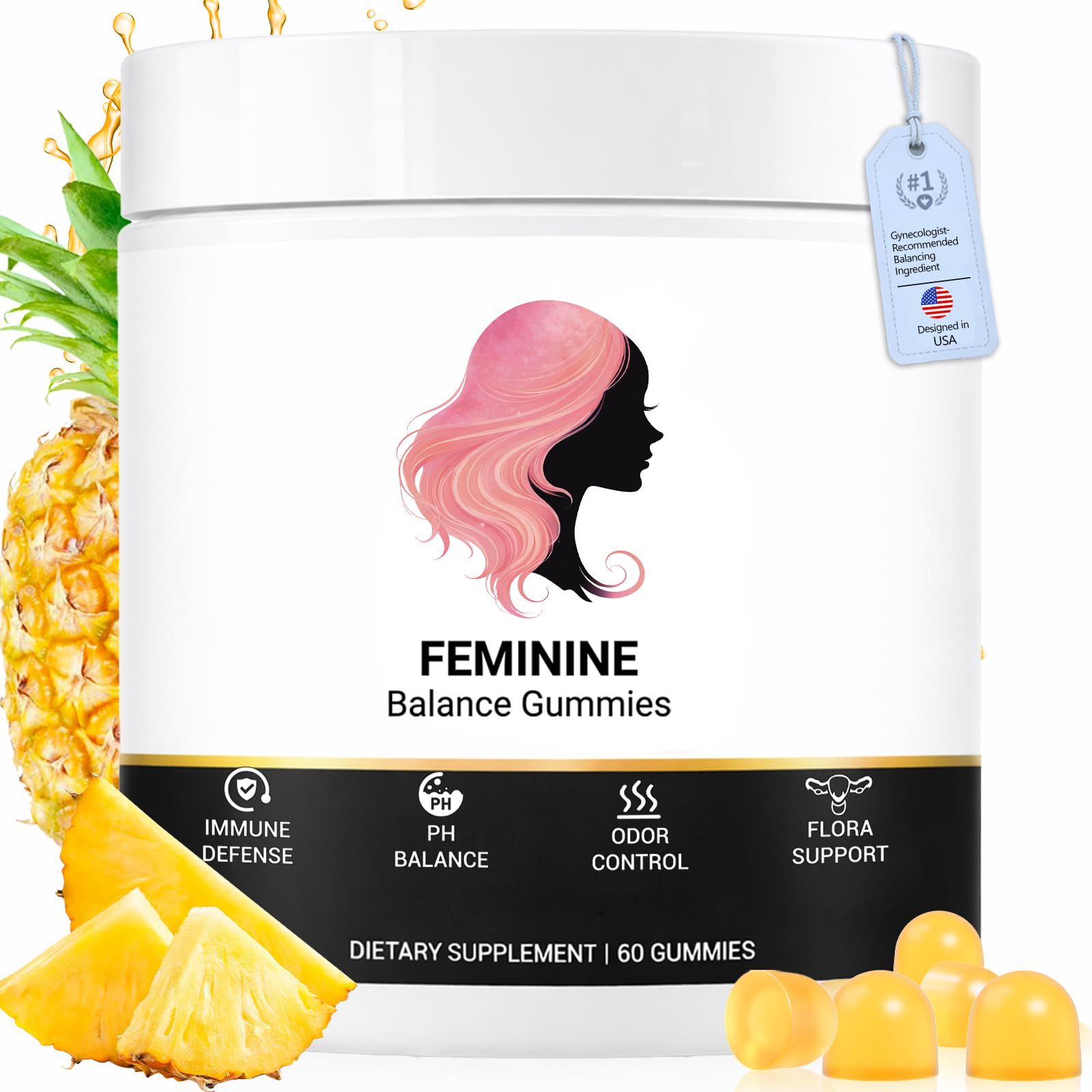 Bacorgoy Feminine Balance Gummies 60 Count