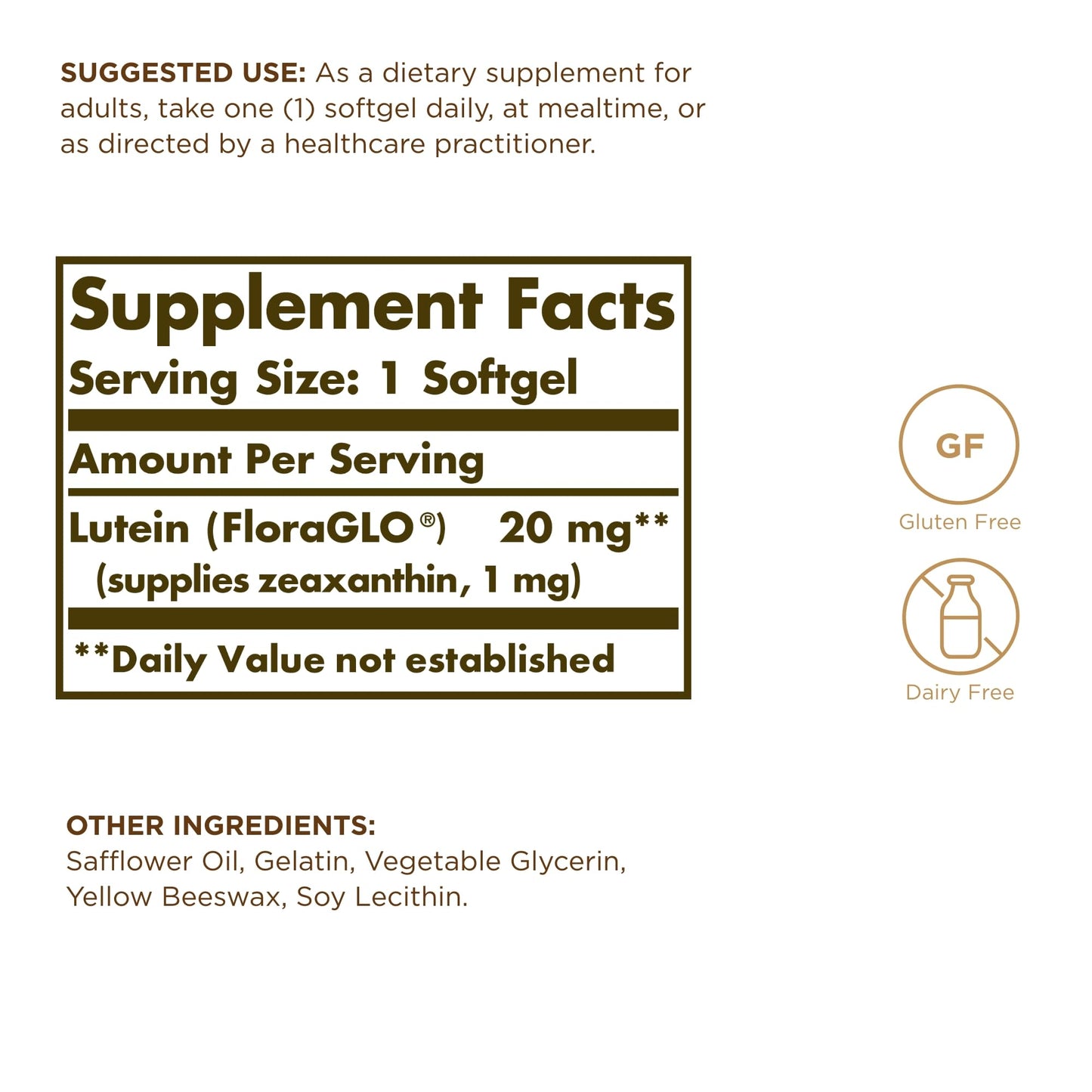 Solgar Lutein 20 mg Softgels 120