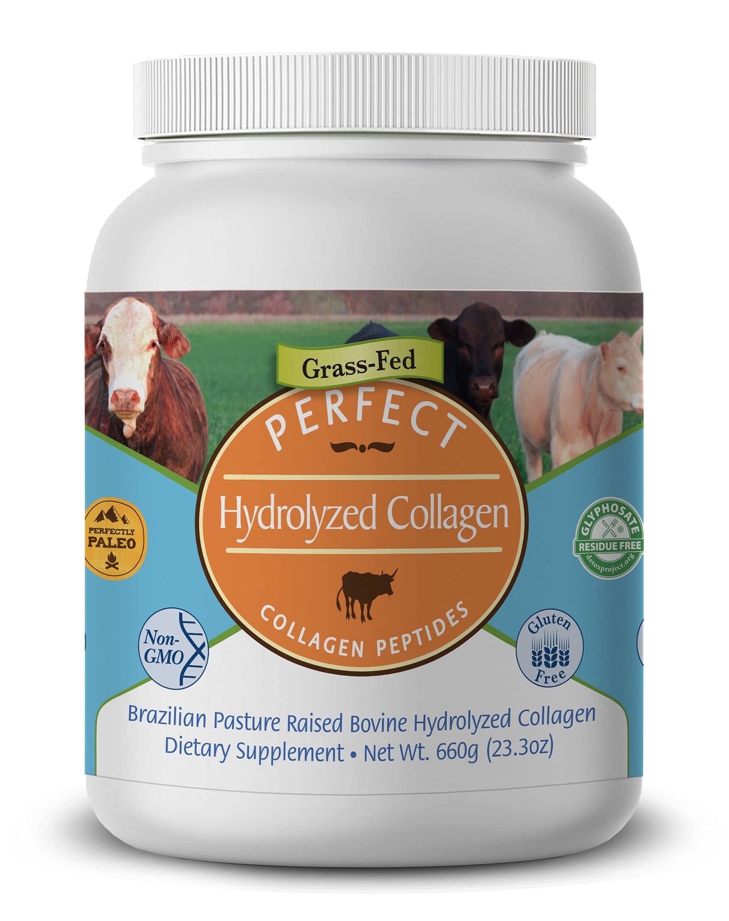Perfect Supplements Unflavored Hydrolyzed Collagen Powder, 23.3