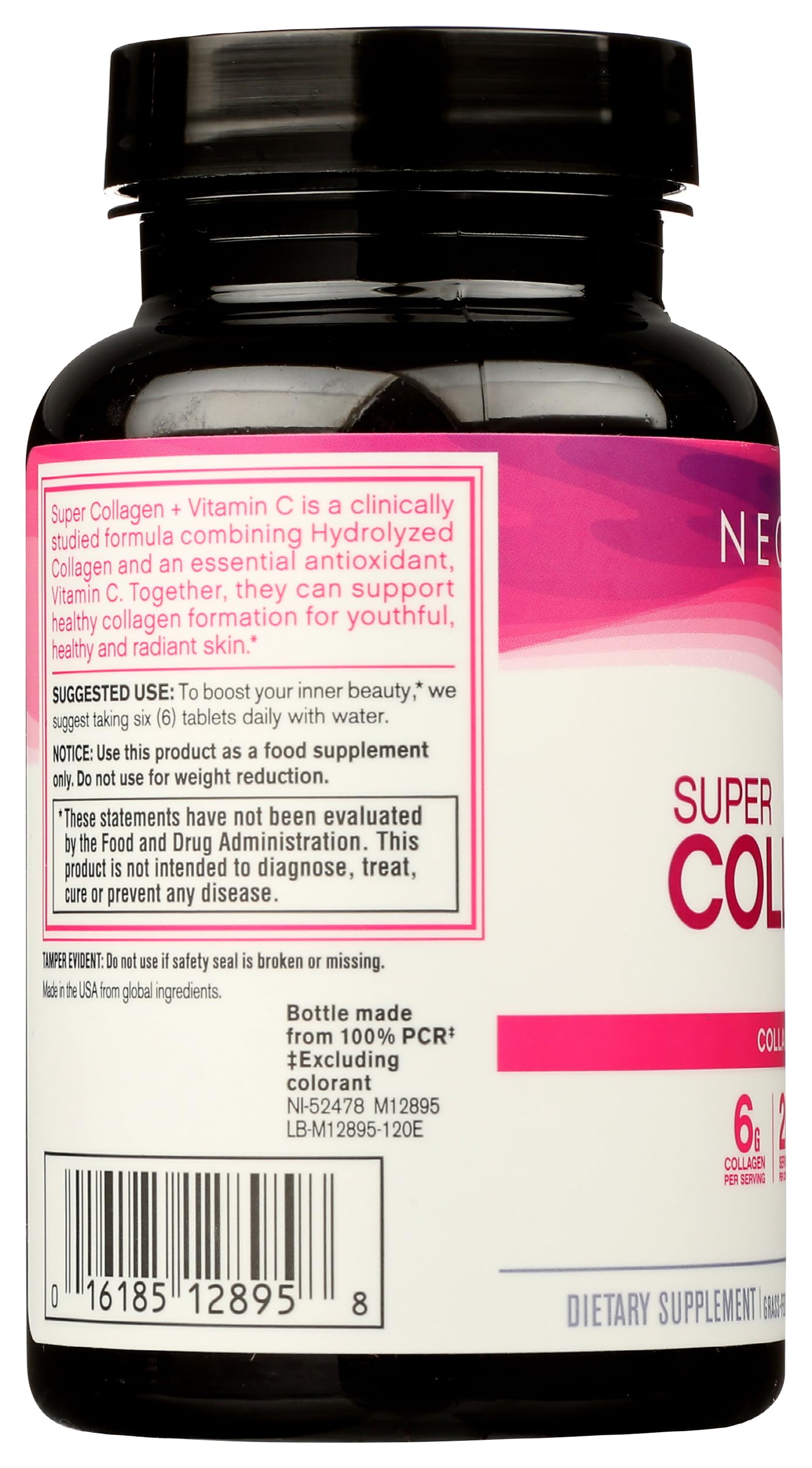 NeoCell Super Collagen Type 1 and 3 plus Vitamin C Tablets, 120 Count