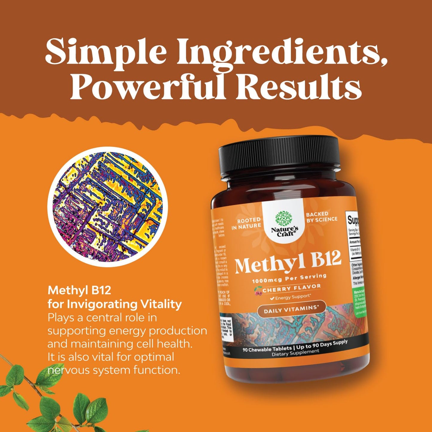 Natures Craft Chewable Vitamin B12 1000mcg 90 Tablets