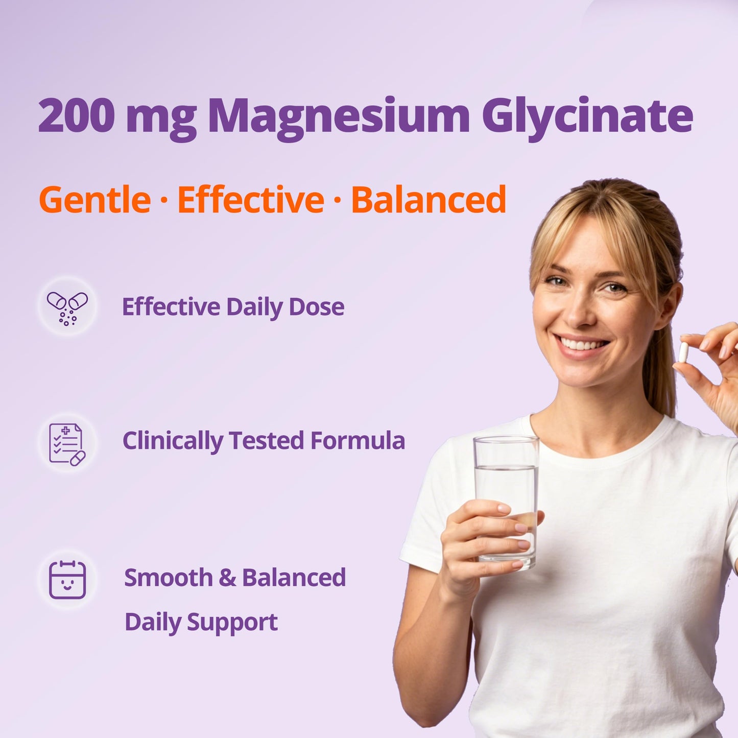 Frishantic Magnesium Glycinate 200mg Capsules, 120 Count