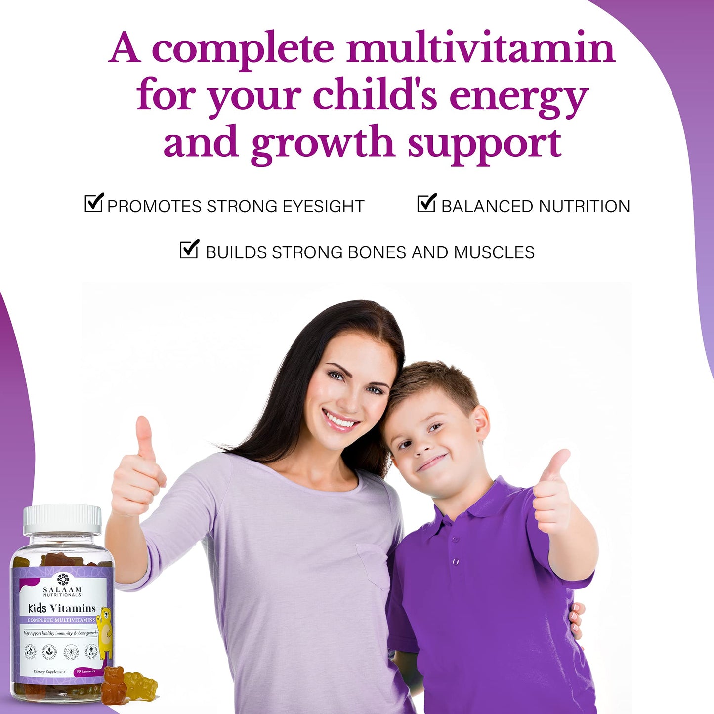 Salaam Nutritionals Multivitamins for Kids Gummy 90 Count