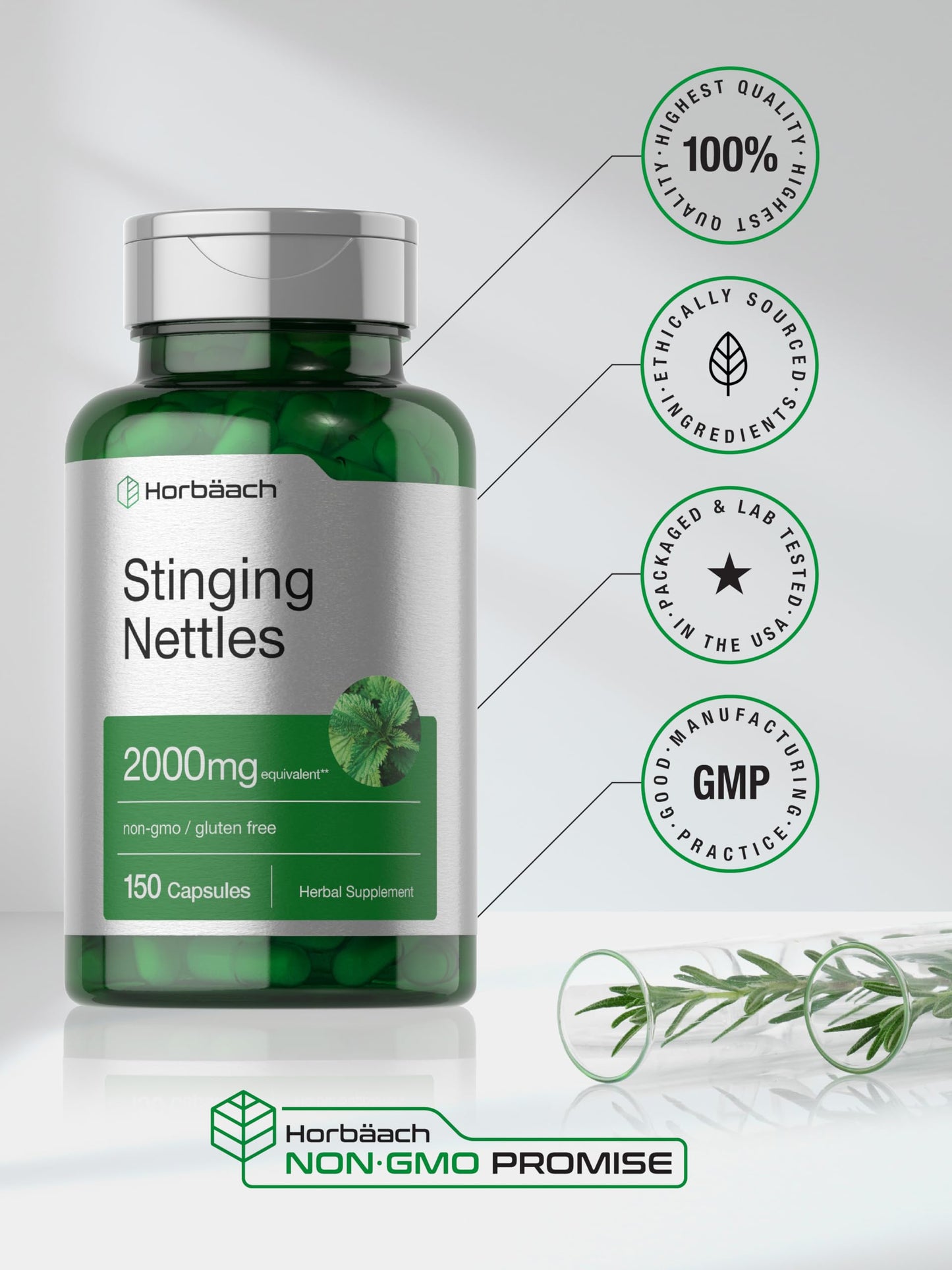 Horbäach Stinging Nettle Capsules 150 Capsules