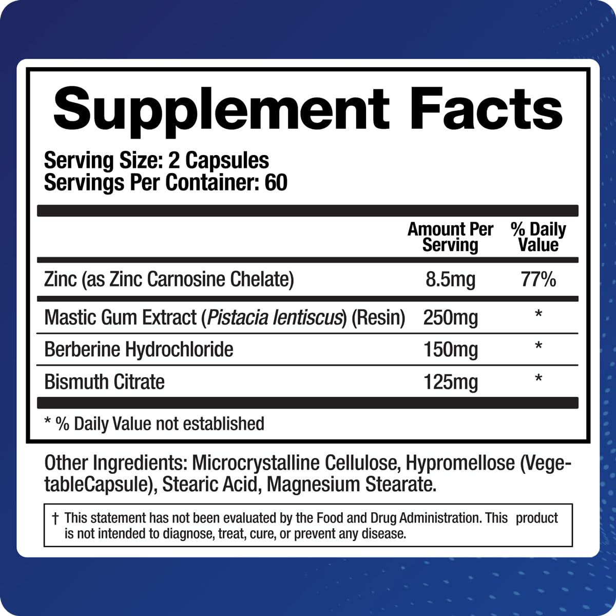 BioMatrix Pylor-X Gut Health Supplement Capsule 120 Count