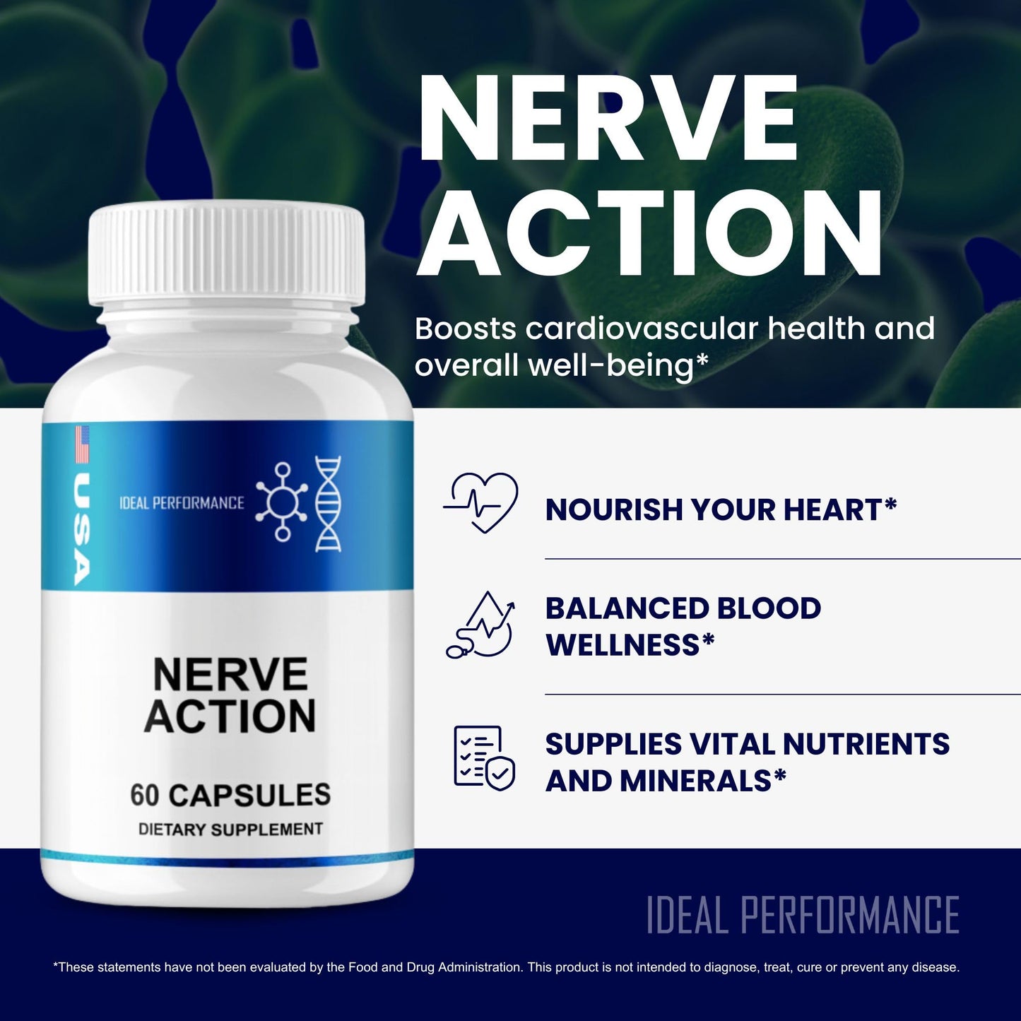 IDEAL PERFORMANCE NerveAction Capsules, 180 Capsules