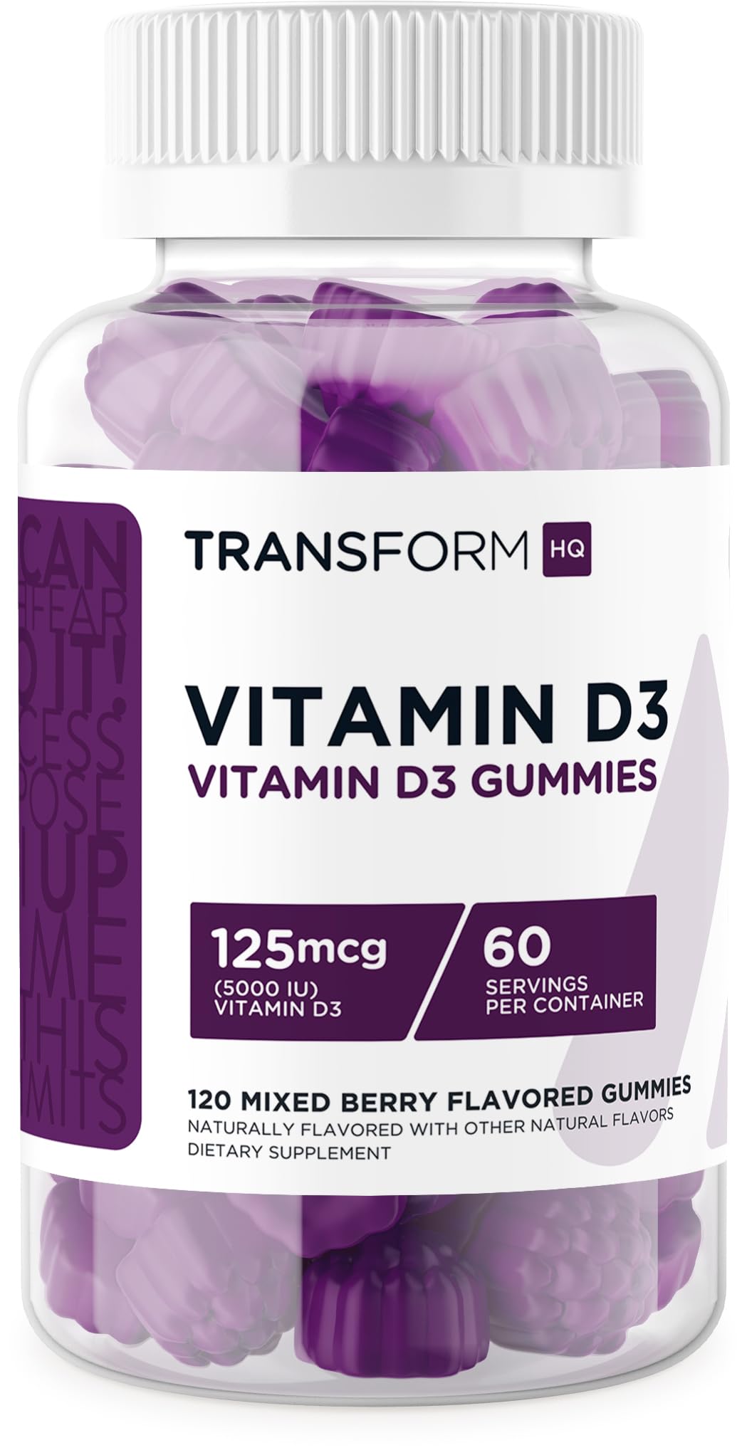TransformHQ Vitamin D3 Gummies 5000 IU, 120 Count