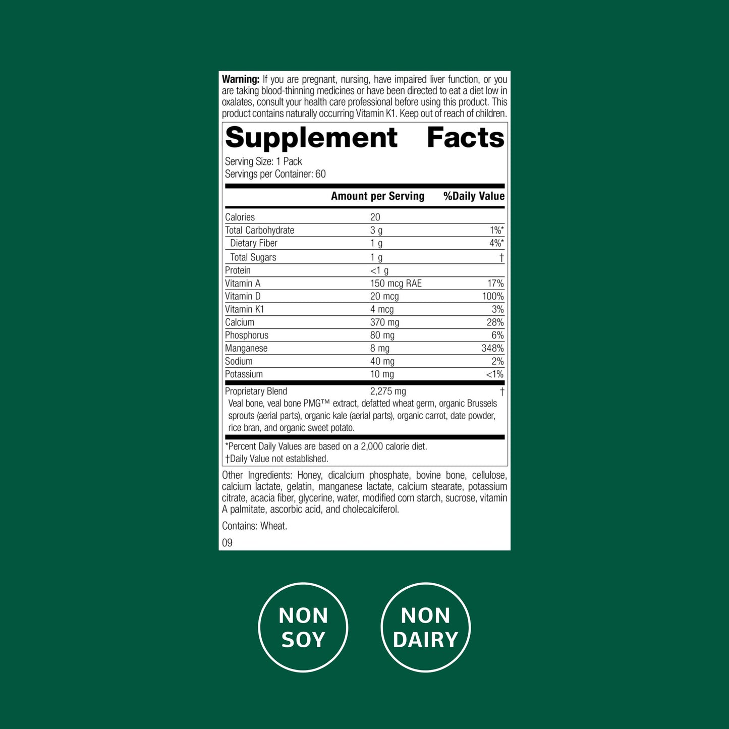 Standard Process Inc Bone Health Pack Tablet 60 Count