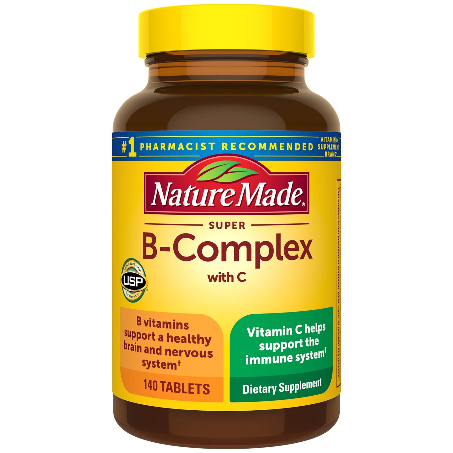 Nature Made Super B Complex with Vitamin C & Folic Acid Tablets, 140 Count