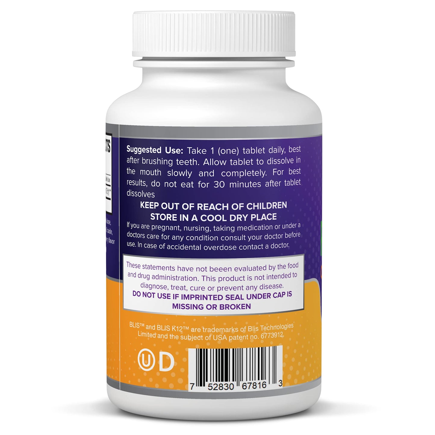 MARS WELLNESS Oral Probiotic Supplement with BLIS K12 4 Billion CFU Tablet, 30 Count