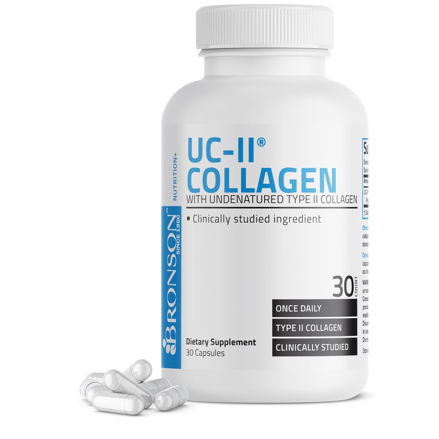 Bronson UC-II Undenatured Type II Collagen Joint Support Capsules, 30 Count