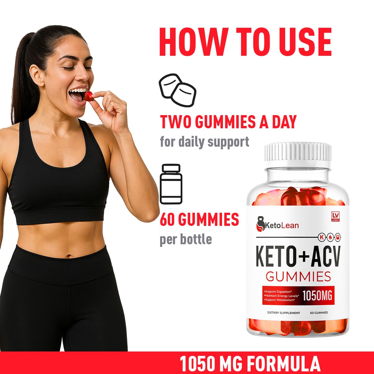 LIVORKA Keto Lean ACV Gummies 300 Gummies