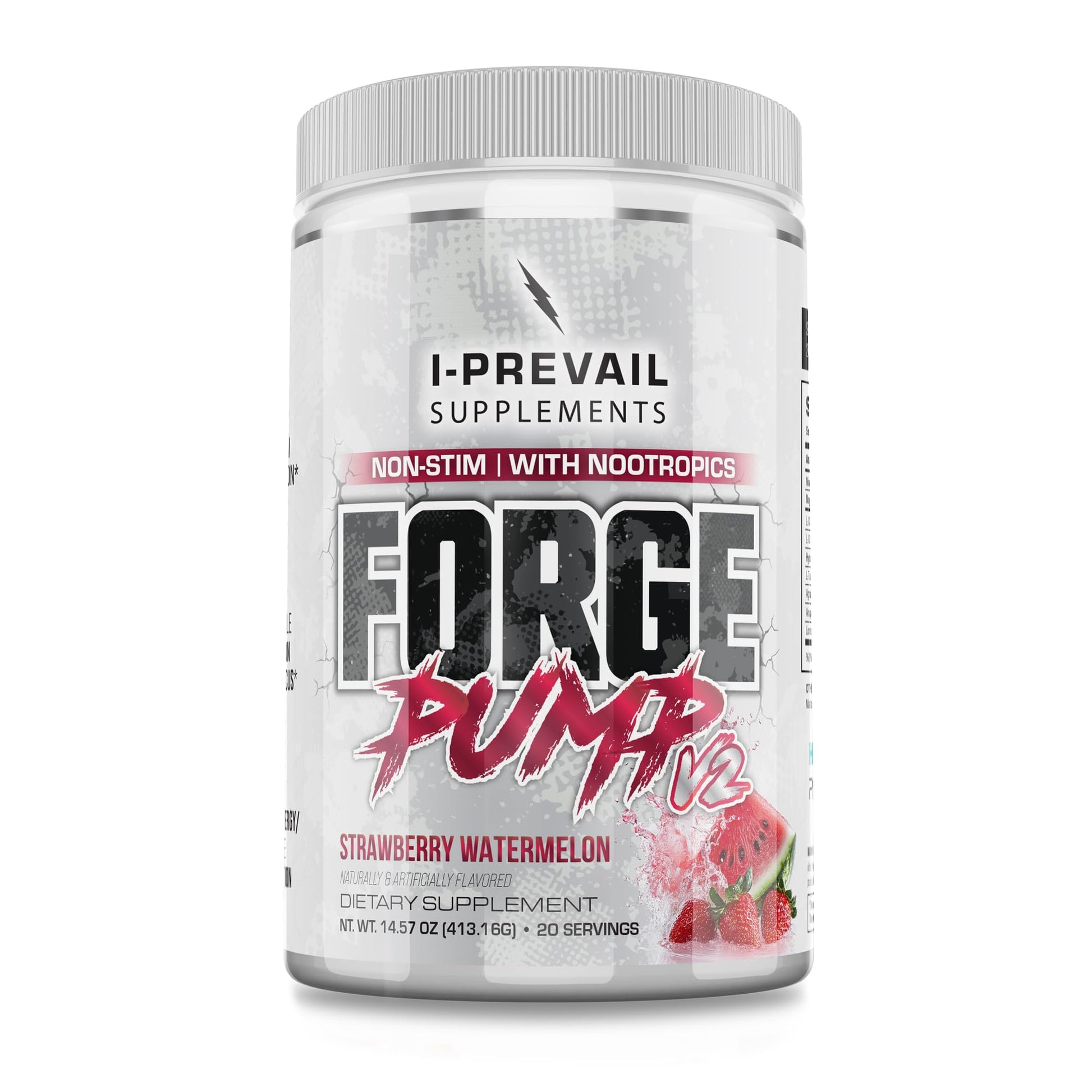 I-Prevail Supplements Forge Pump V2 Non-Stimulant Pre-Workout Nitric Oxide Boosting Powder, 14.96 Ounce