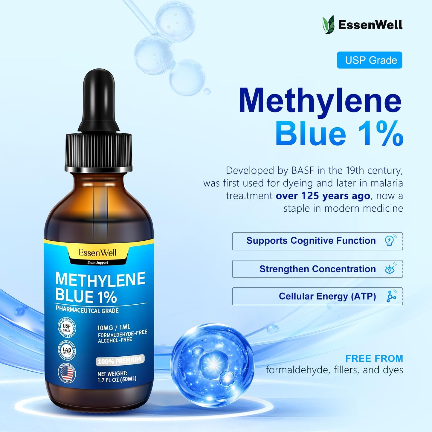 EssenWell Methylene Blue Supplement (10 mg/1 ml) Capsule, 1 Count