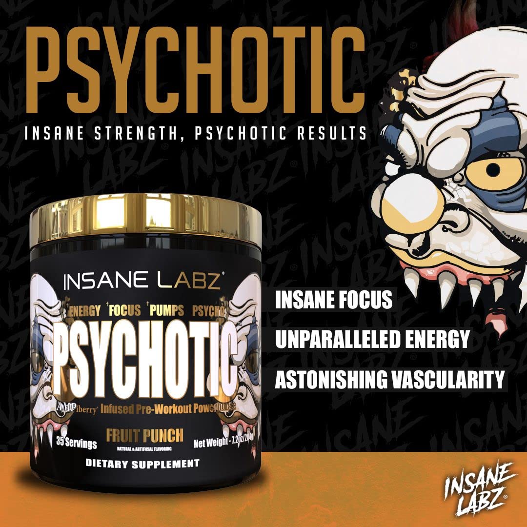 Insane Labz Psychotic Gold Powder 12.2 Ounce