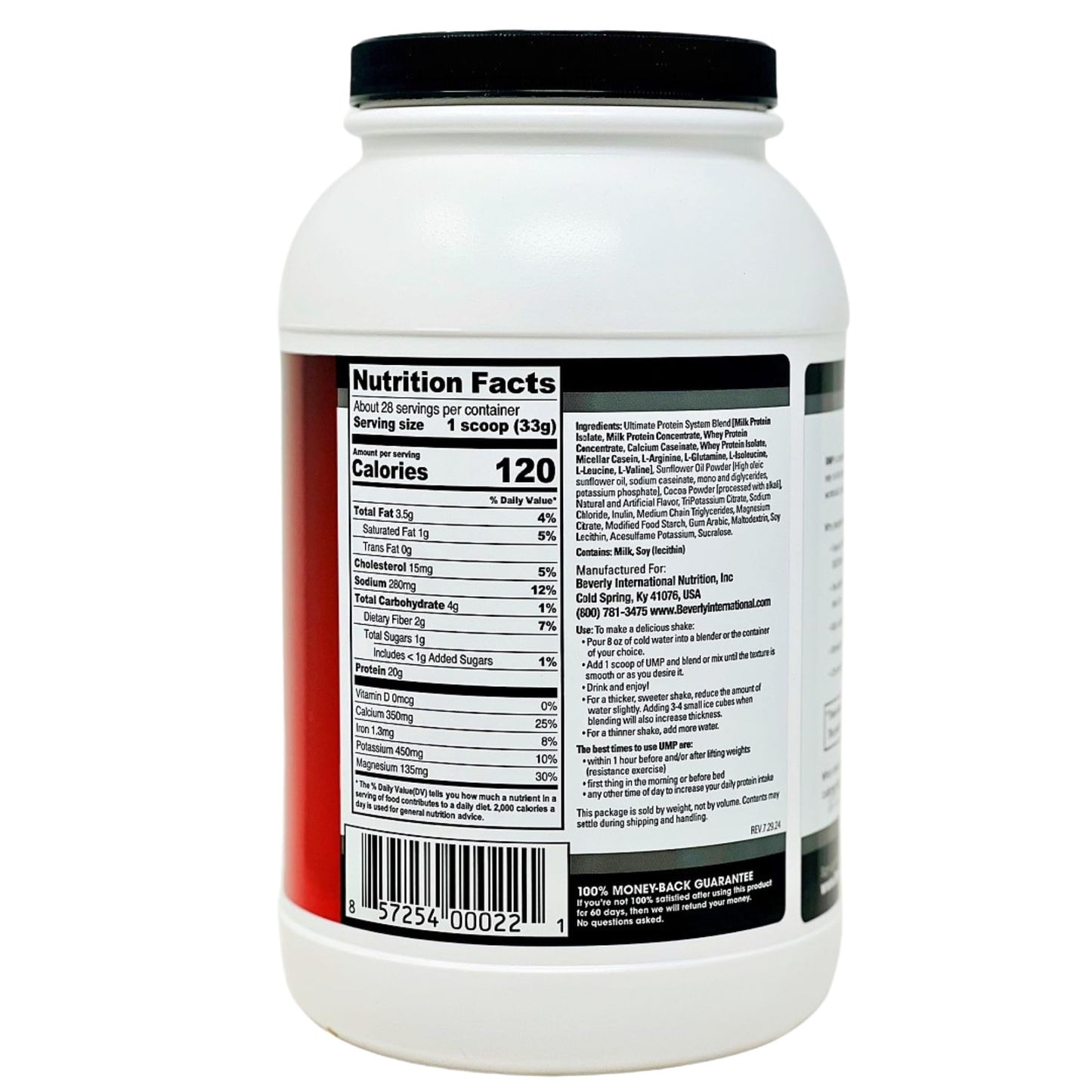 Beverly International UMP Protein Powder, Chocolate, 32.8 oz