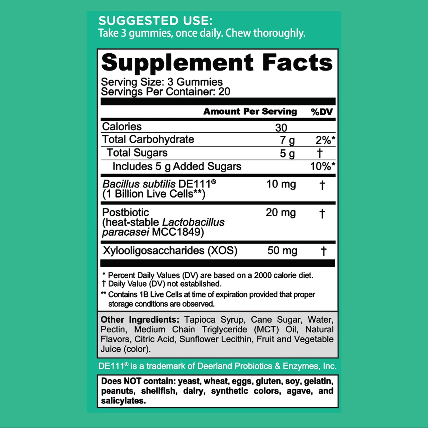 Goli Pre Pro Postbiotic Gummies 300 Count