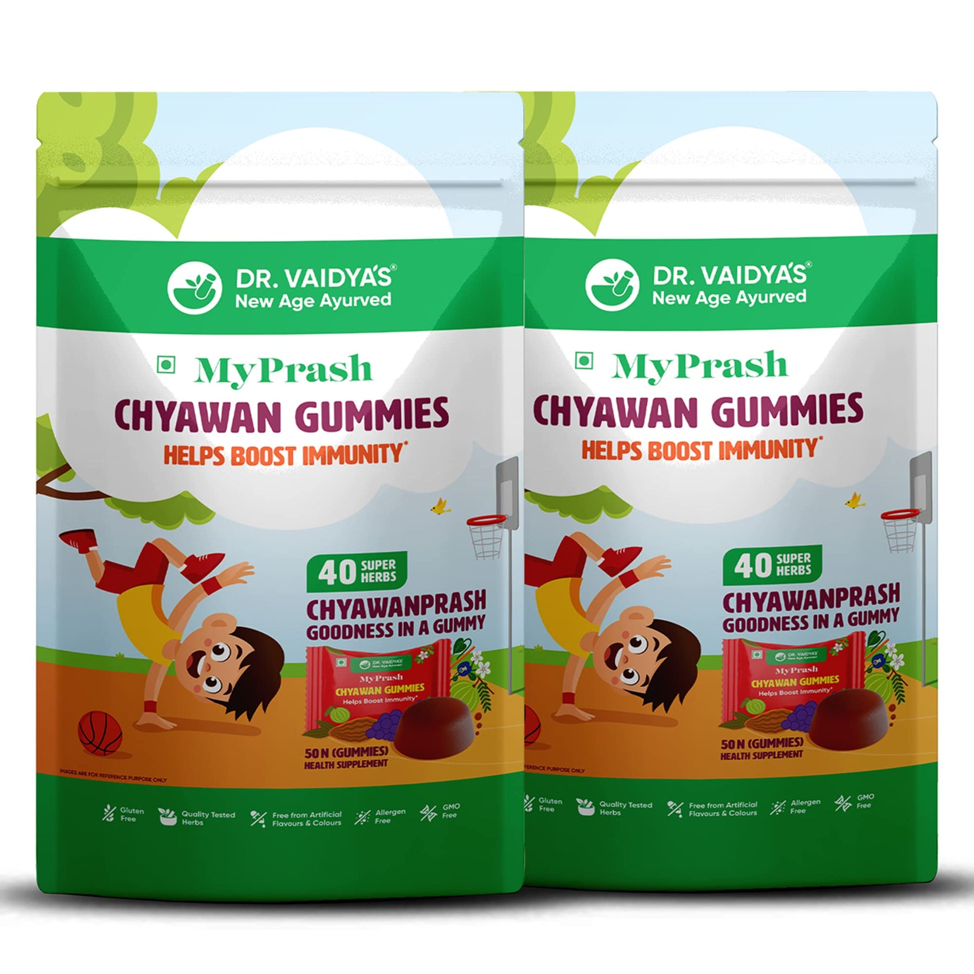 Dr. Vaidya's New Age Ayurveda Chyawan Gummies 50 Gummies Pack of 2