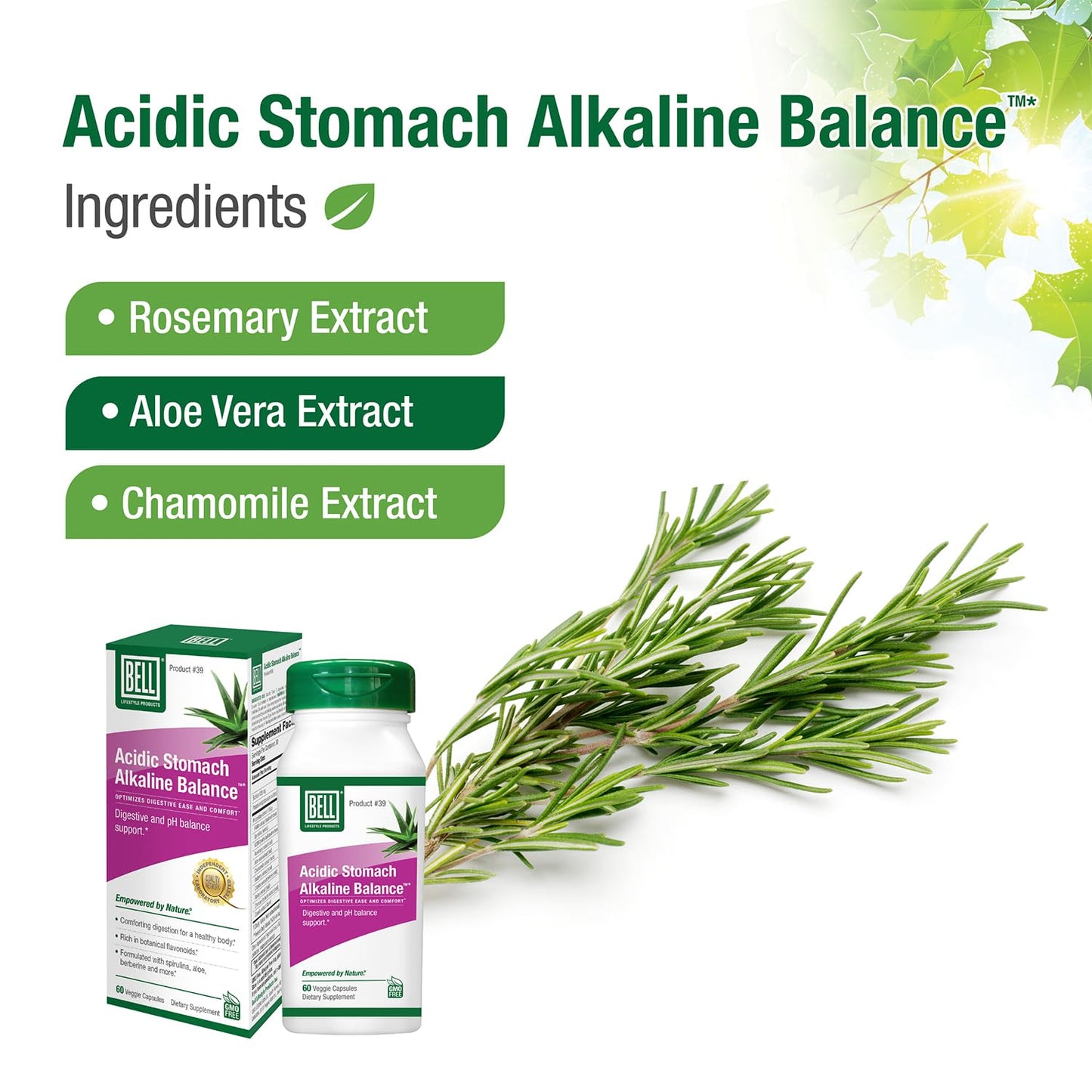 Bell Acidic Stomach Alkaline Balance Capsule, 60 Capsules