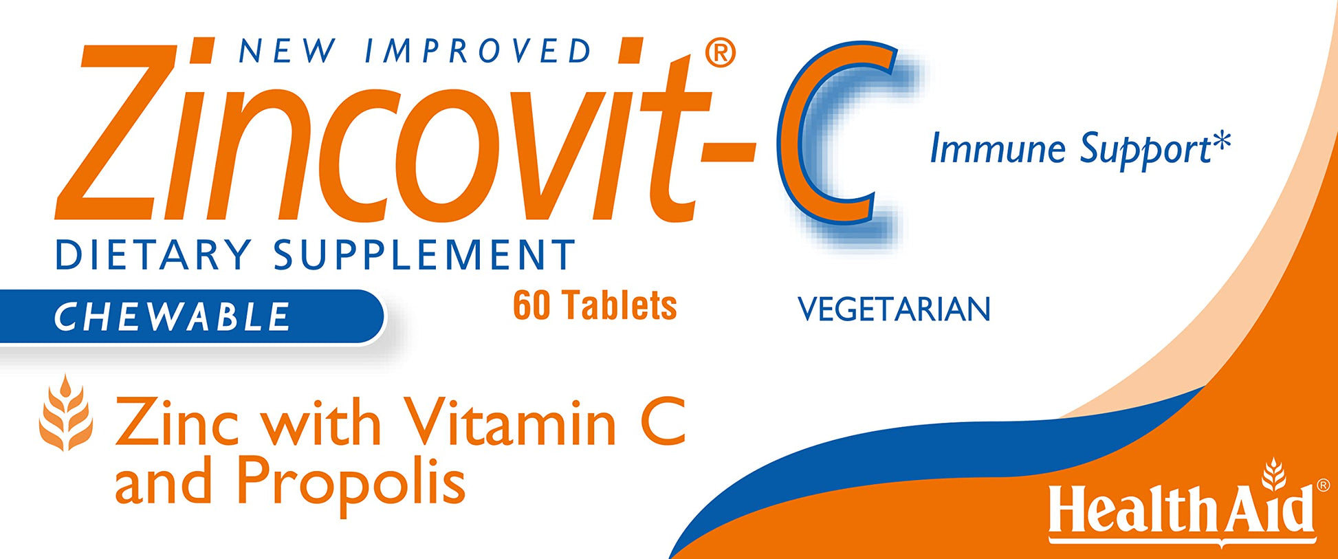 HealthAid Zincovit C (Zinc, Vit C & Propolis) Tablets 60