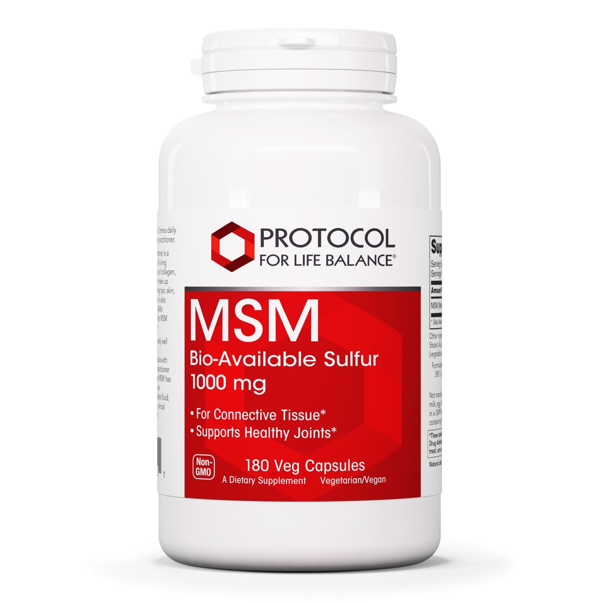 Protocol for Life Balance MSM Bioavailable Sulfur 1000mg Capsules 180