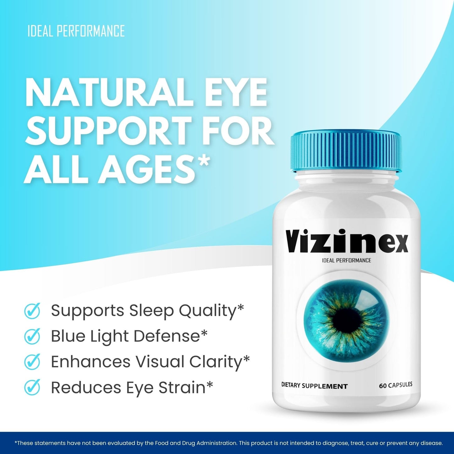 IDEAL PERFORMANCE Vizinex Eye Health Supplements Capsules 180 Capsules