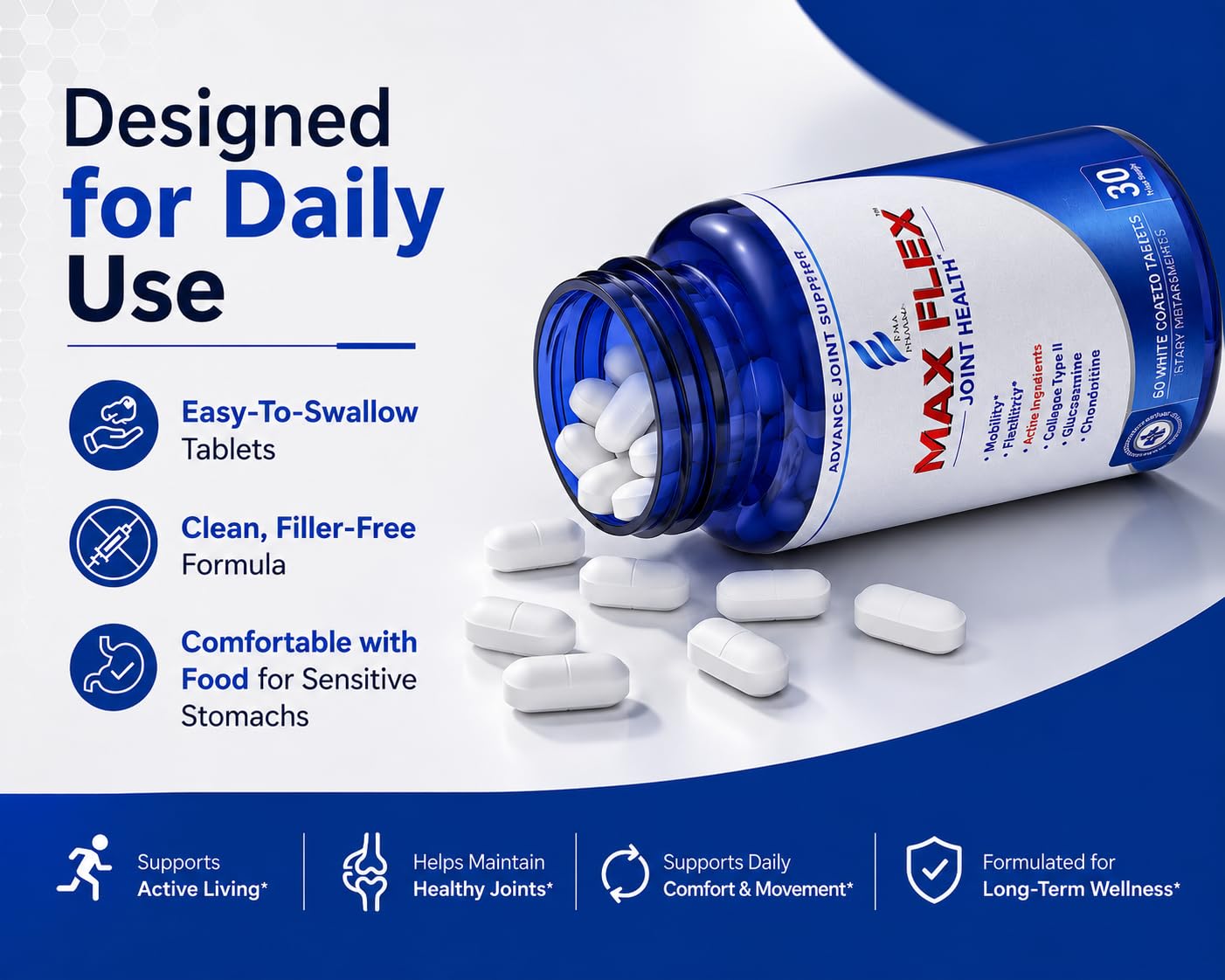 MAX FLEX UC II Collagen Joint Support Supplement 60 Tablets