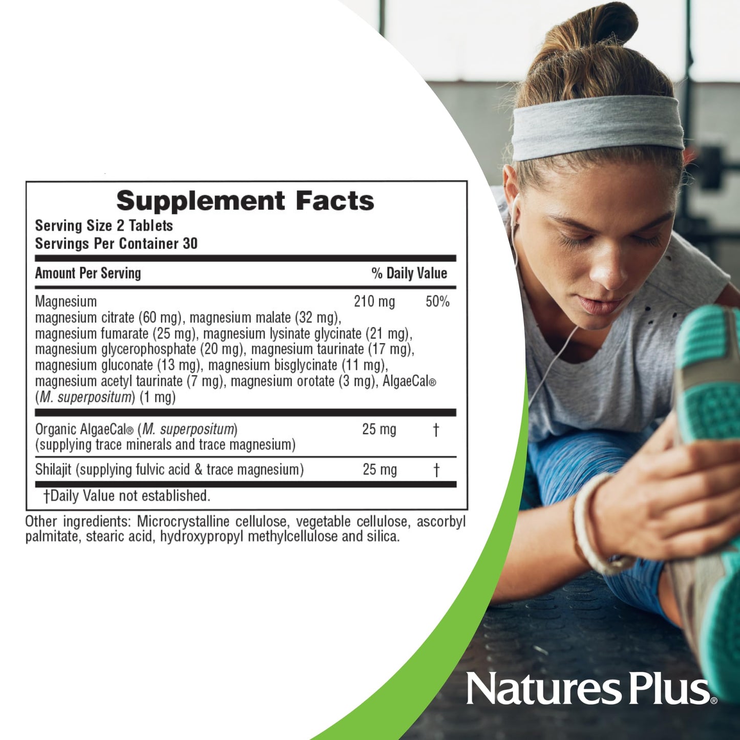 NaturesPlus KalmAssure Magnesium Complex 12 Capsules, 60 Count