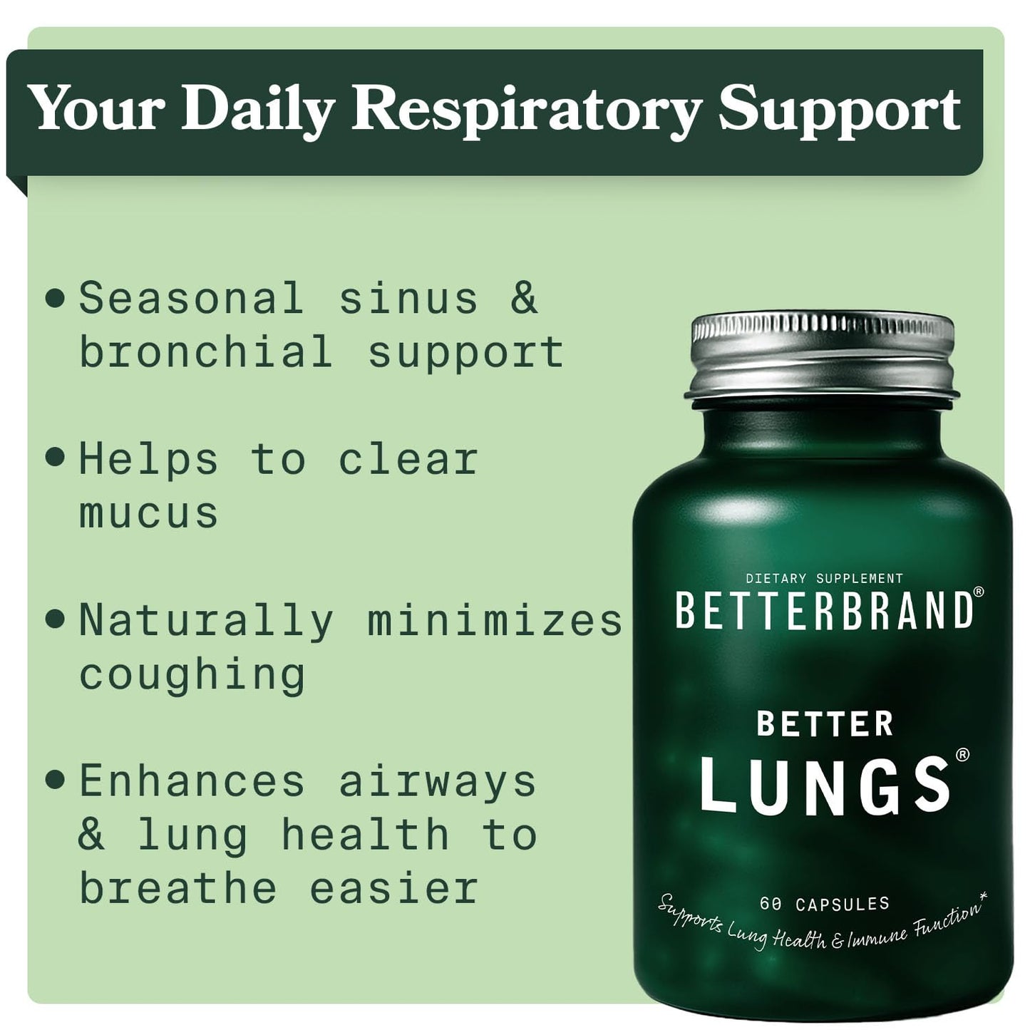 Betterbrand Better Lungs & Mushrooms Bundle Capsules & Gummies, 2-Pack
