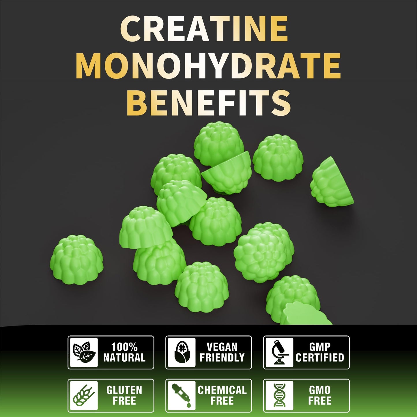 Nutravita Creatine Monohydrate Gummies, 120 Count