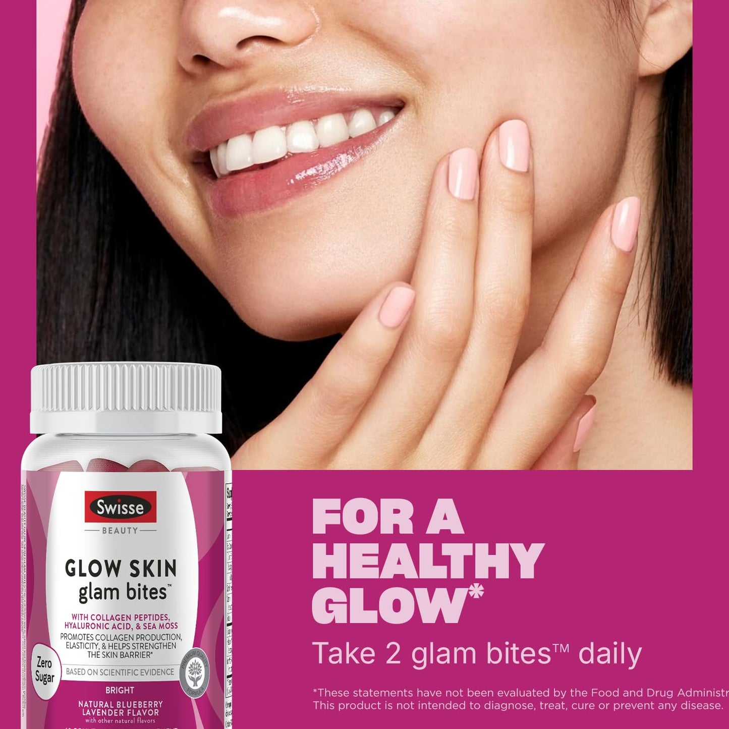 Swisse Glow Skin Glam Bites Capsules 60 Count