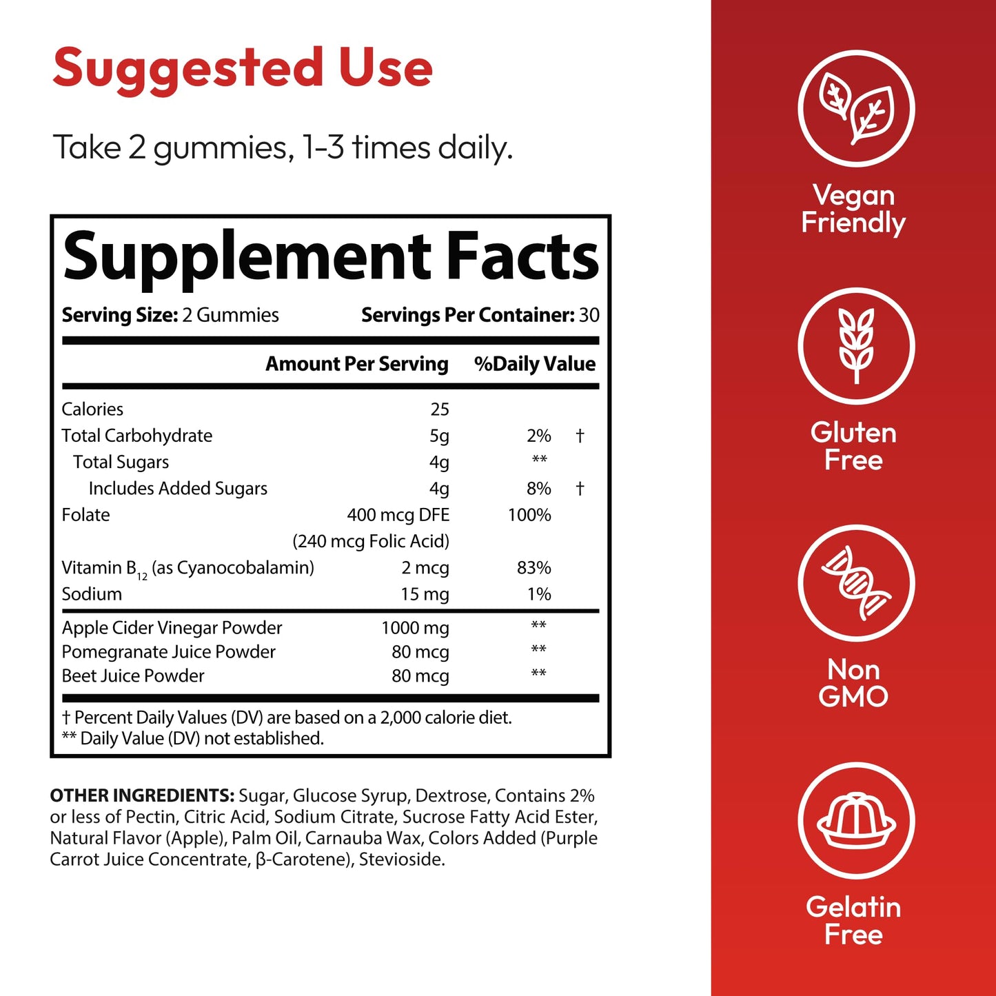 Justified Laboratories Activ Boost Keto ACV Gummies, 180 Count