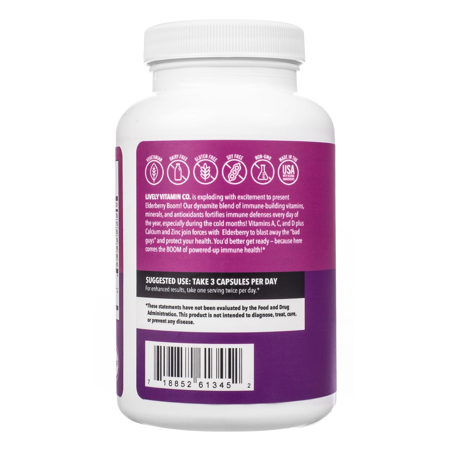 LIVELY VITAMIN CO Elderberry Boom Capsules, 90 Count