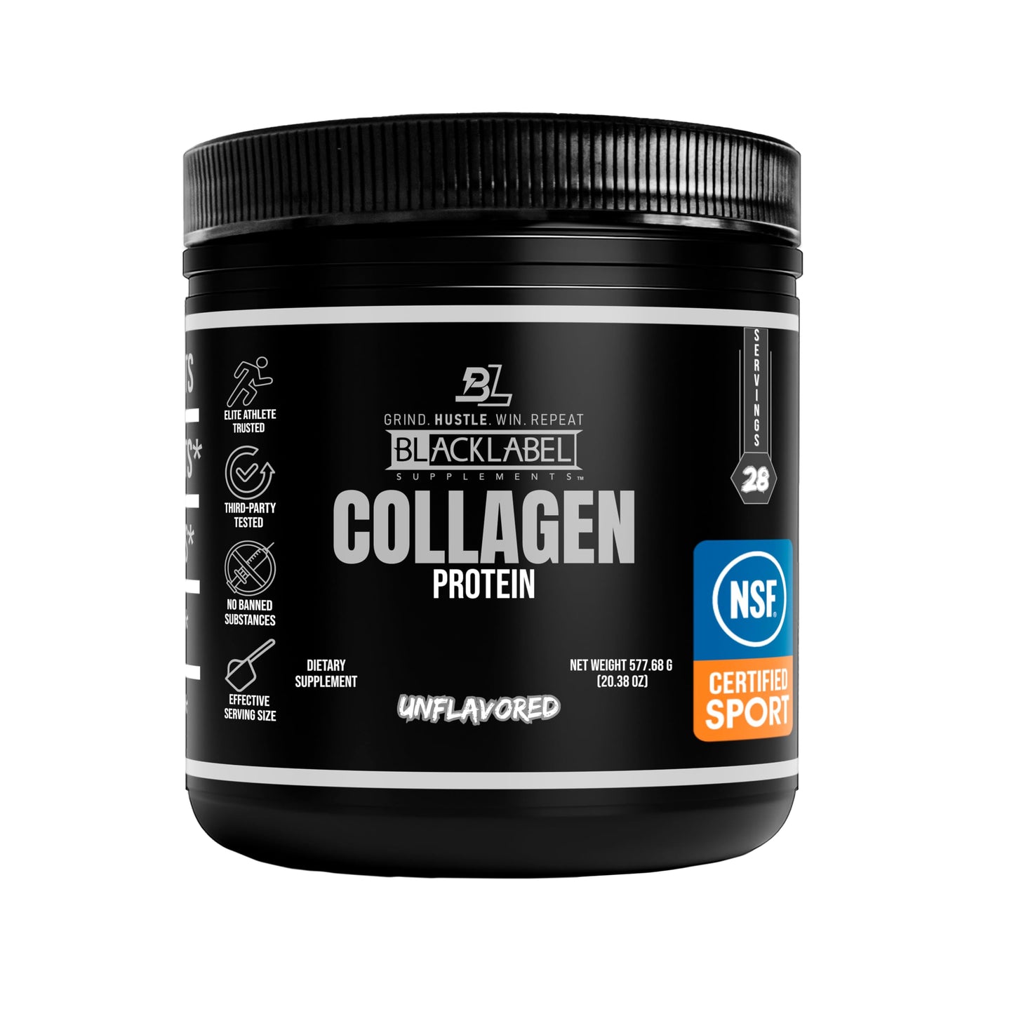 BLACKLABEL Supplements Collagen Peptides Protein Powder (Powder) 20 Servings
