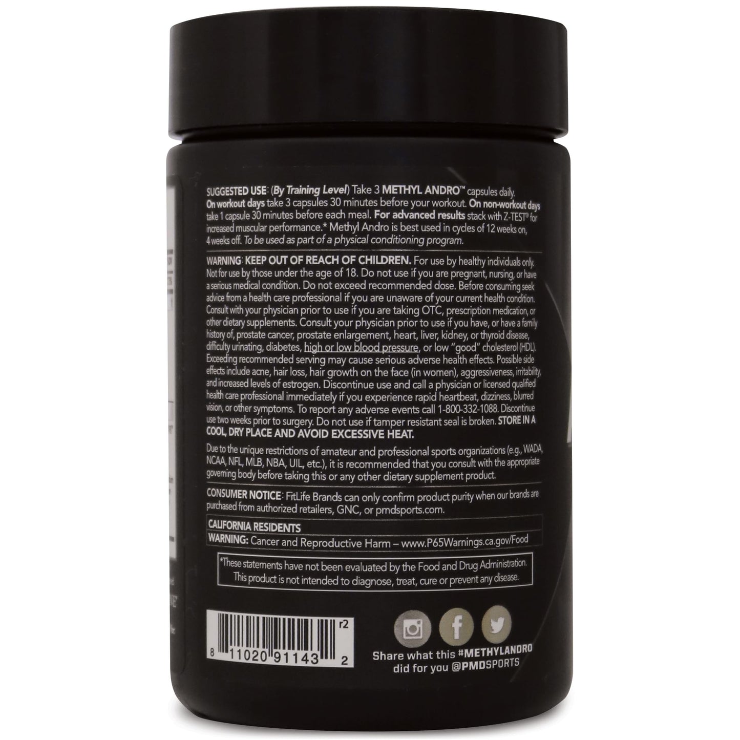 PMD Sports Methyl Andro with DHEA Capsules, 90 Count