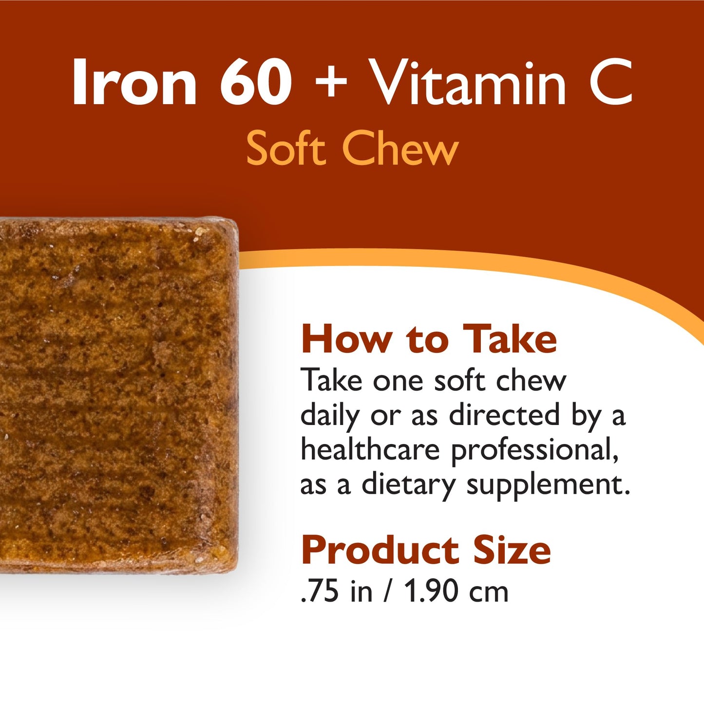 Celebrate Bariatric Supplements Iron Supplement with 60mg Iron & Vitamin C Gummy, 90 Count