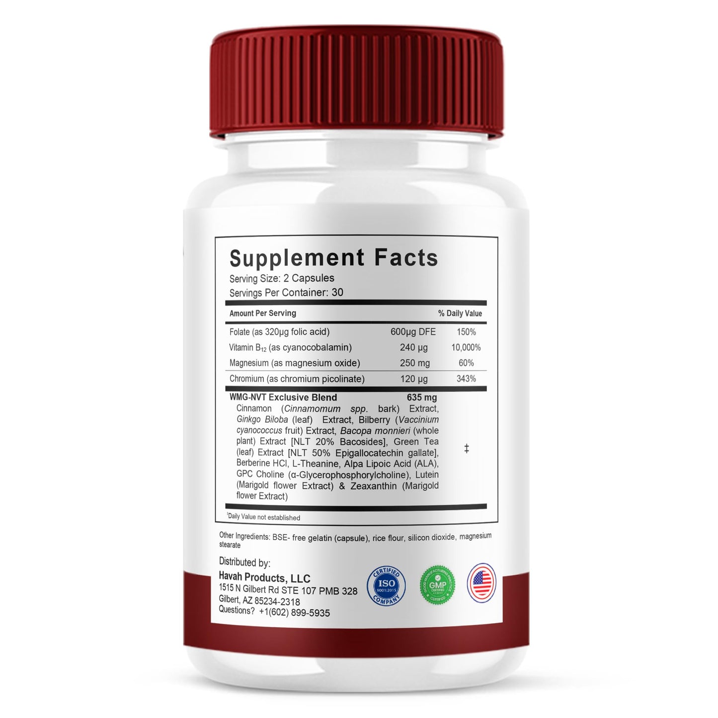 Havah Glyco Thrive Blood Support Capsules, 60 Count