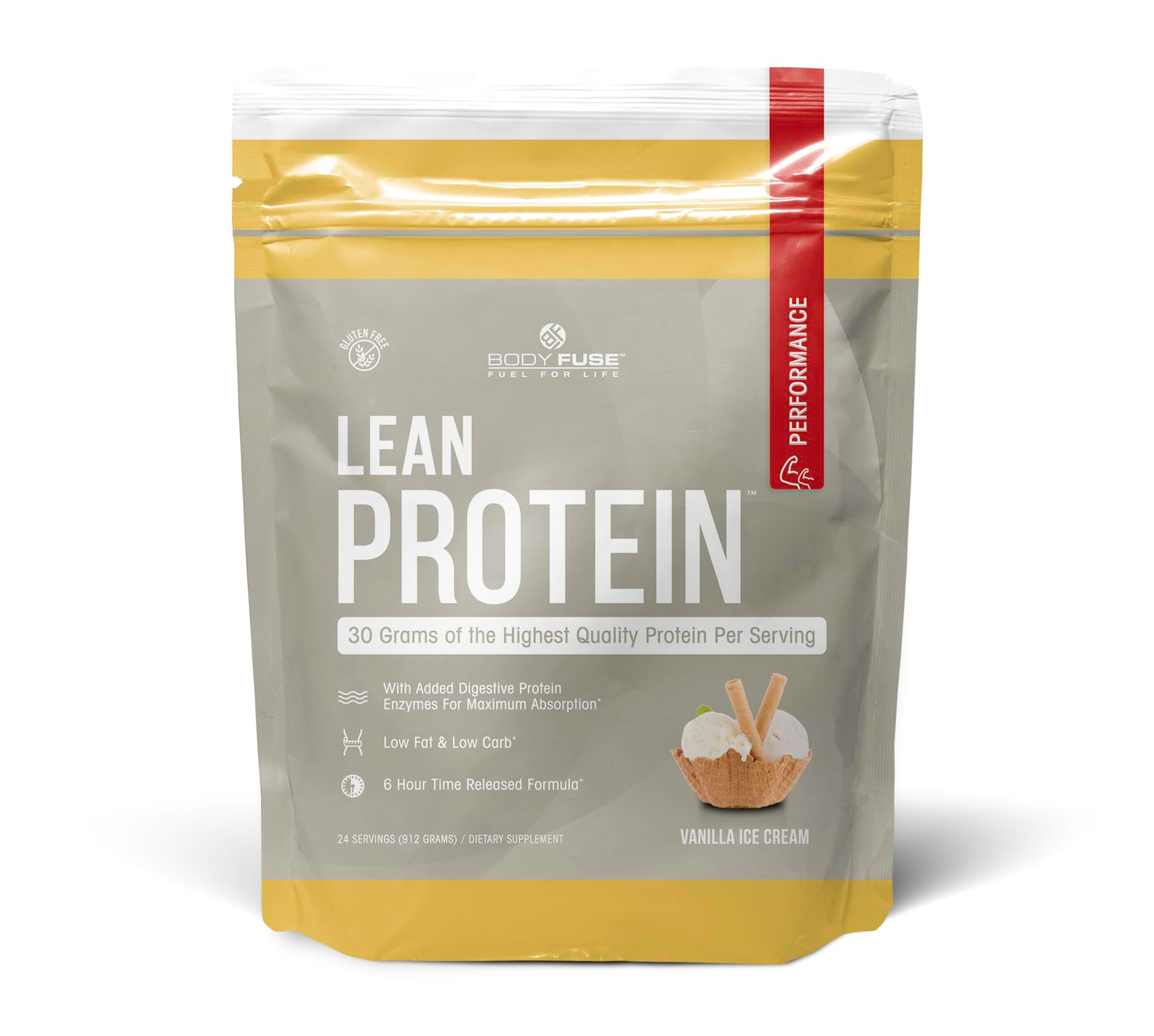 Body Fuse Lean Protein Vanilla Whey Protein Powder 32 Servings